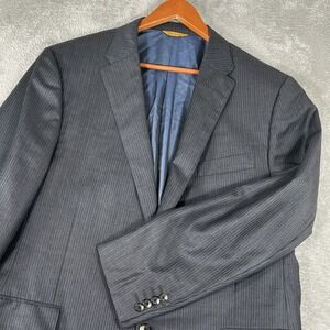 Hickey Freeman Blazer Mens 46 Regular Pinstripe Loro Piana Wool Made USA Jacket‎
